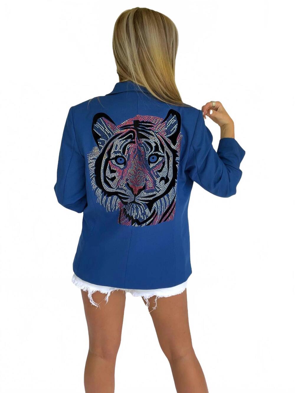NEW MOVING FORWARD DESIGNS life of the party blazer in royal blue